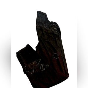Black overalls